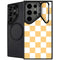 Yellow and White Checkerboard Galaxy S25 Ultra Kickstand Case